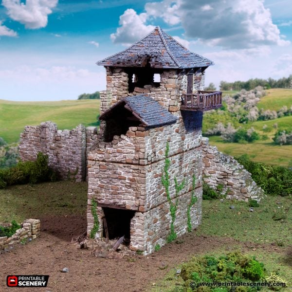 Ruined Black Rock Keep - (28, 15 or 10mm scale) - King and Country