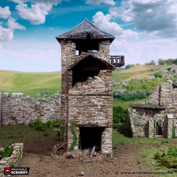 Ruined Black Rock Keep - (28, 15 or 10mm scale) - King and Country