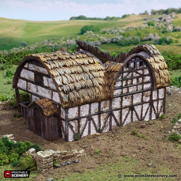 Ruined Country Stables - (28, 15, or 10mm scale) - King and Country
