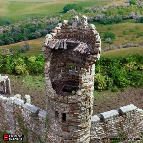 Ruined Kings Round Tower - (28, 15 or 10mm scale) - King and Country