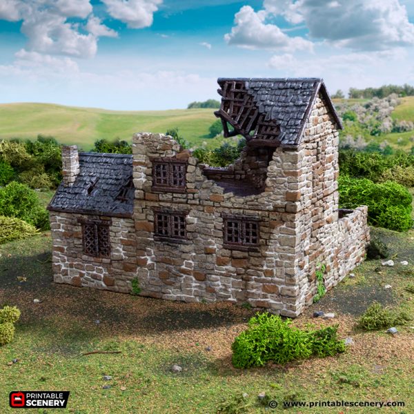 Ruined Stonestreet Bakers - (28, 15 or 10mm scale) - King and Country
