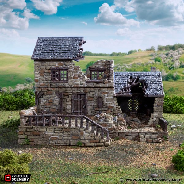 Ruined Stonestreet Bakers - (28, 15 or 10mm scale) - King and Country