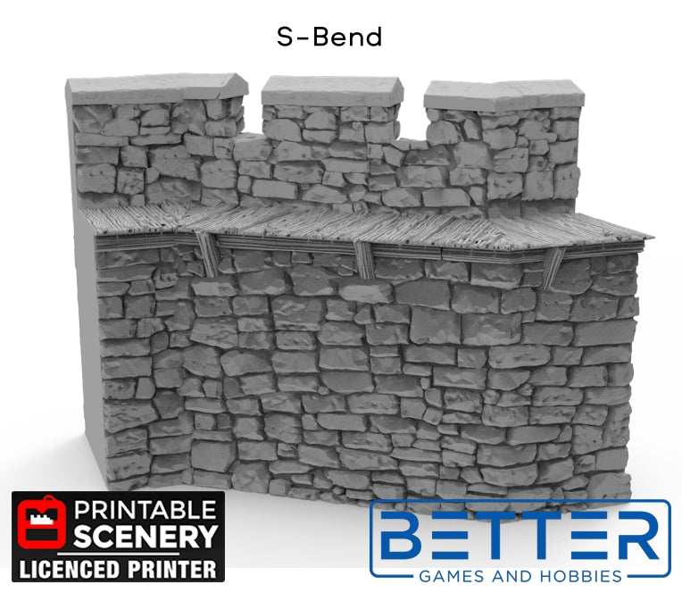 Norman Fort Wall Sections - (28, 15 or 10mm scale) - King and Country