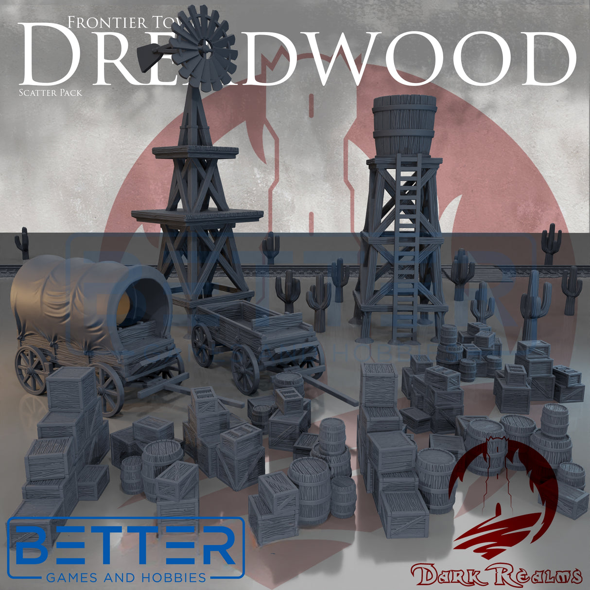 Frontier Town Scatter - 28mm Scale for Fantasy, Historical Wargaming RPG