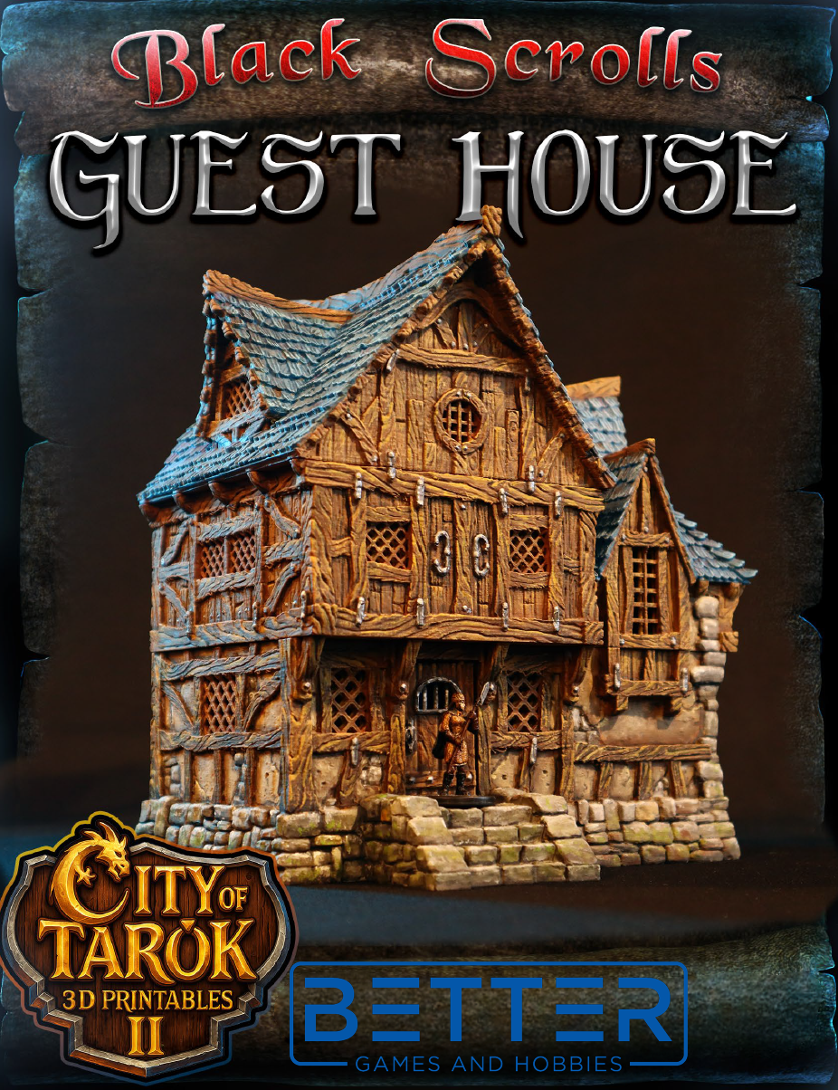 City of Tarok 2, Guest House - 32, 28, 15 & 10mm scale for Fantasy terrain, RPG