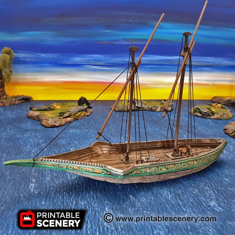 Sea Reaver - (28, 15, or 10mm scale) - Wood Elven