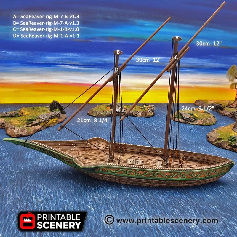 Sea Reaver - (28, 15, or 10mm scale) - Wood Elven