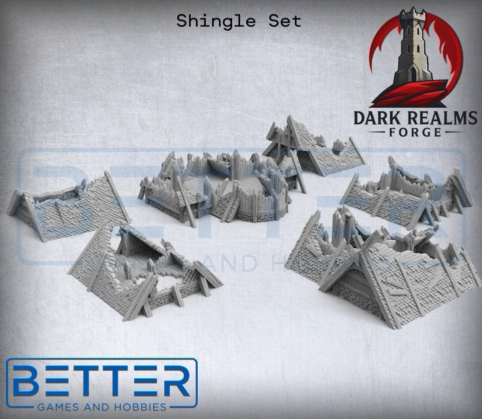 Odingard in Ruins - Viking Norse Township. Fantasy tabletop gaming terrain