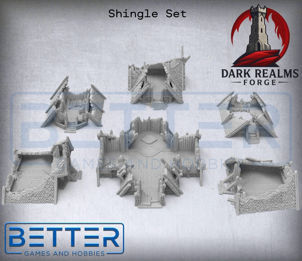 Odingard in Ruins - Viking Norse Township. Fantasy tabletop gaming terrain