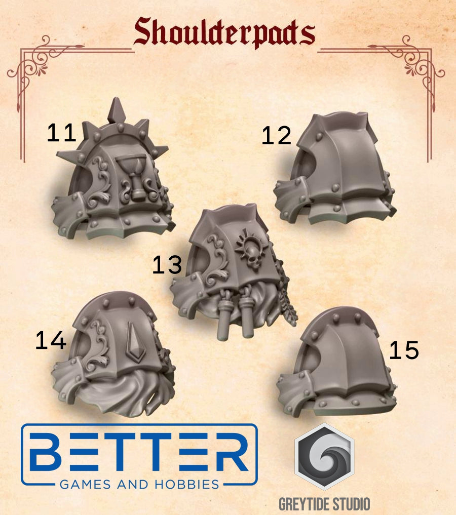 Shoulder Pads - Crimson Lords for 2nd Born Marines