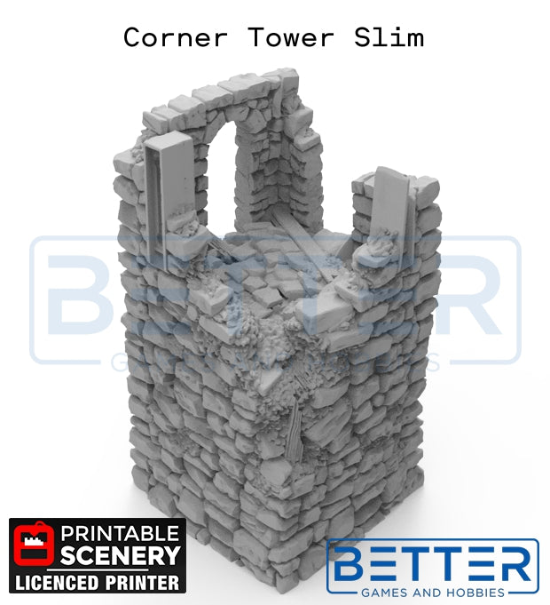 Ruined Norman Fort Wall additions - (28, 15, or 10mm scale) - King and Country