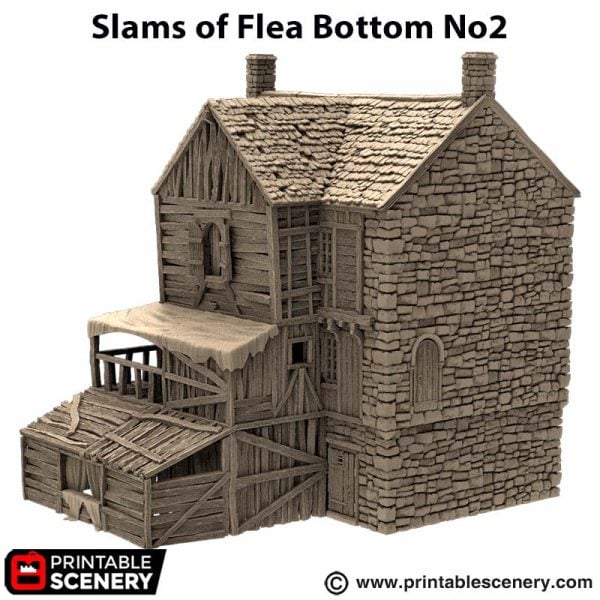 No2 Slums of Flea bottom - (28, 15, or 10mm scale) - King and Country