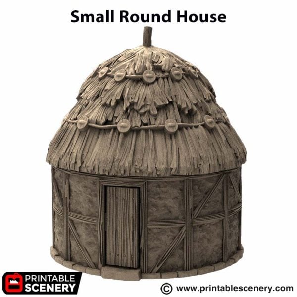 Small Round House - (28, 15, or 10mm scale) - King and Country