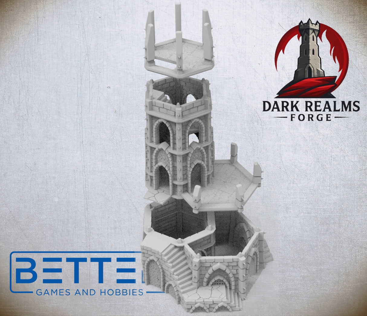 Blackthorn Keep, Tower of Sacrifice - 28, 15 and 10mm scale for Fantasy, Dark Elven terrain RPG