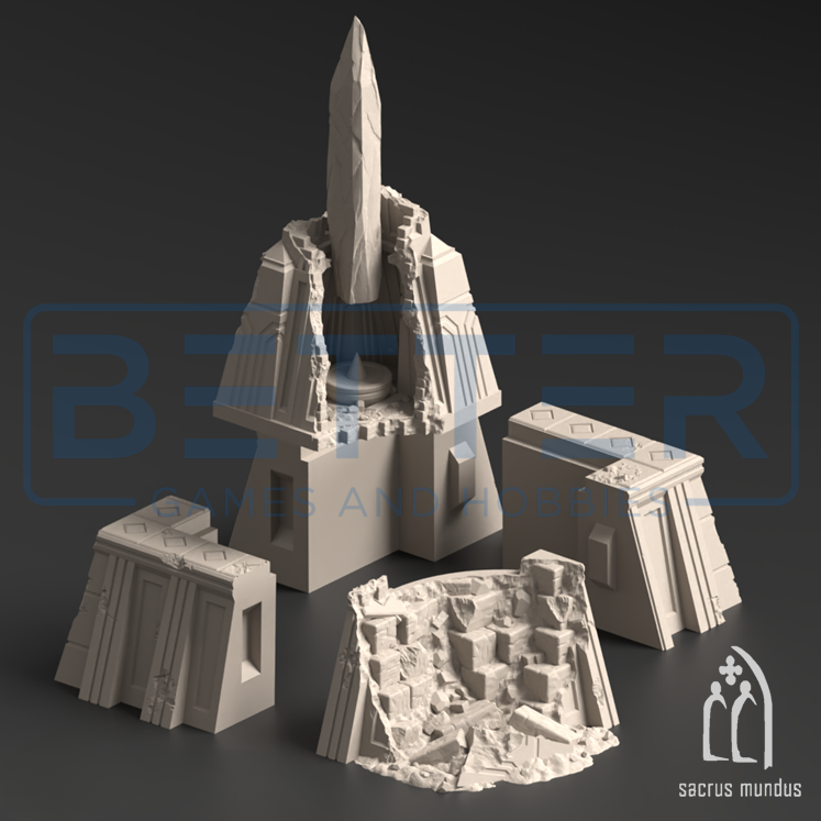 Krotone in flames - Tabletop terrain for Sci-Fi & Grimdark wargaming