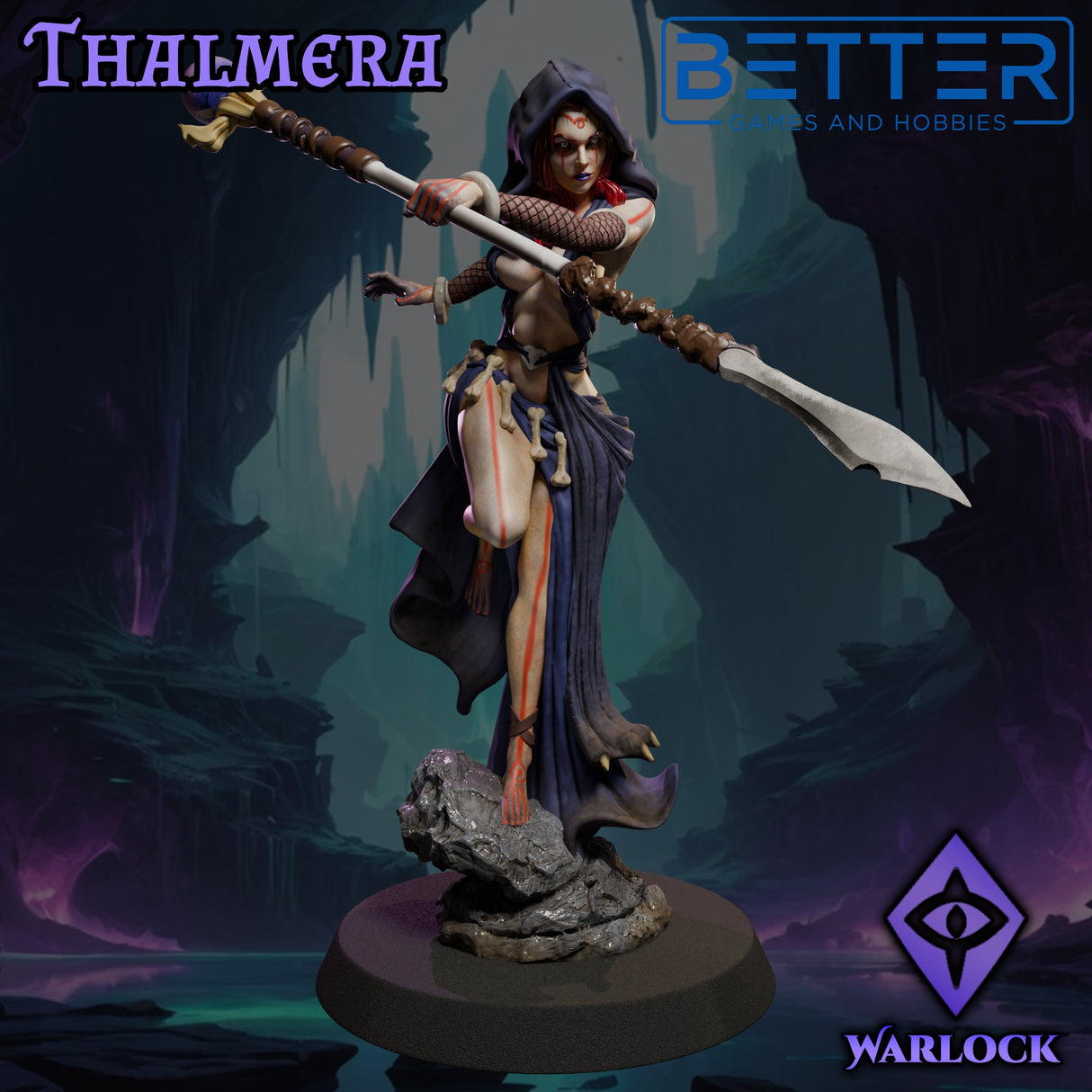 Thalmera the Warlock, Ladies of the Dark Age, NSFW, 32 and 75mm