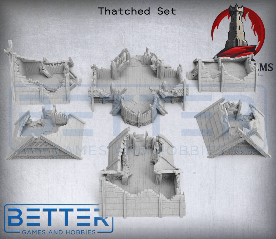 Odingard in Ruins - Viking Norse Township. Fantasy tabletop gaming terrain