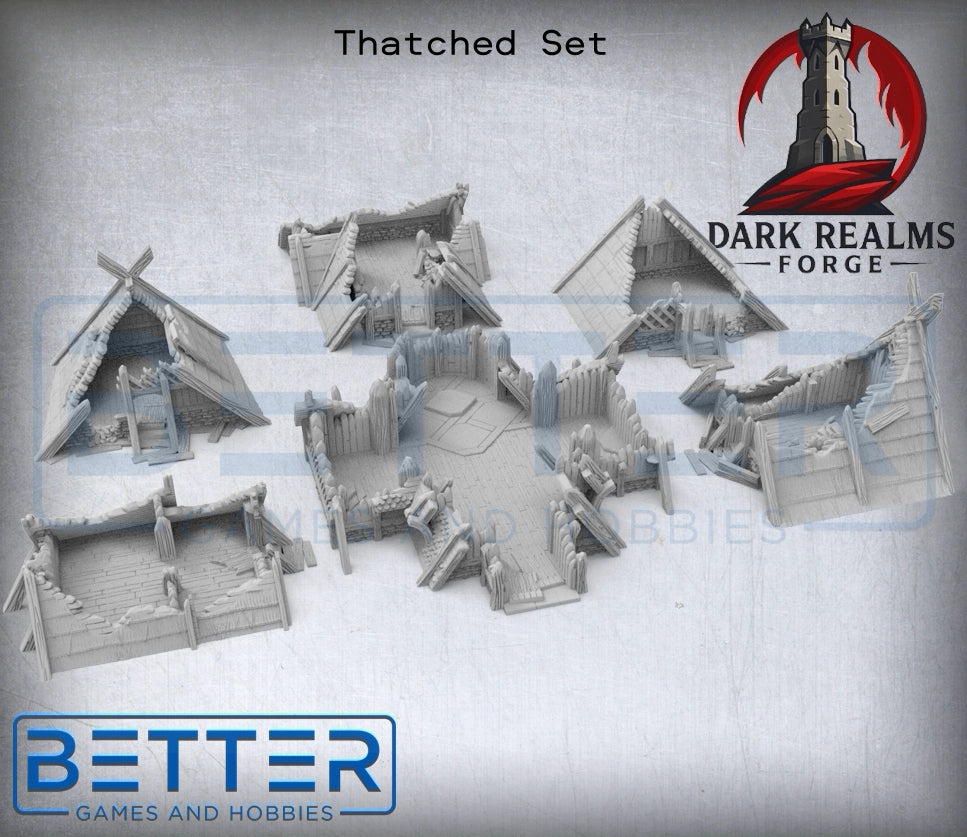 Odingard in Ruins - Viking Norse Township. Fantasy tabletop gaming terrain