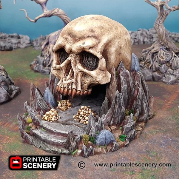 Titan Skull Cave - (32,28 or 15mm scale) - Shadowfey Wilds