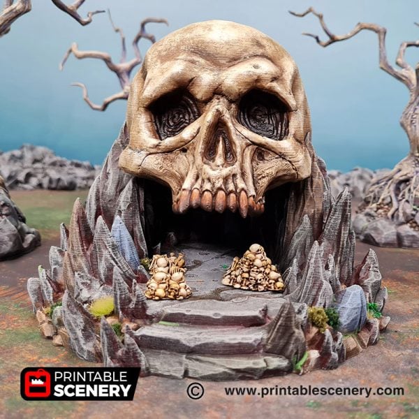 Titan Skull Cave - (32,28 or 15mm scale) - Shadowfey Wilds