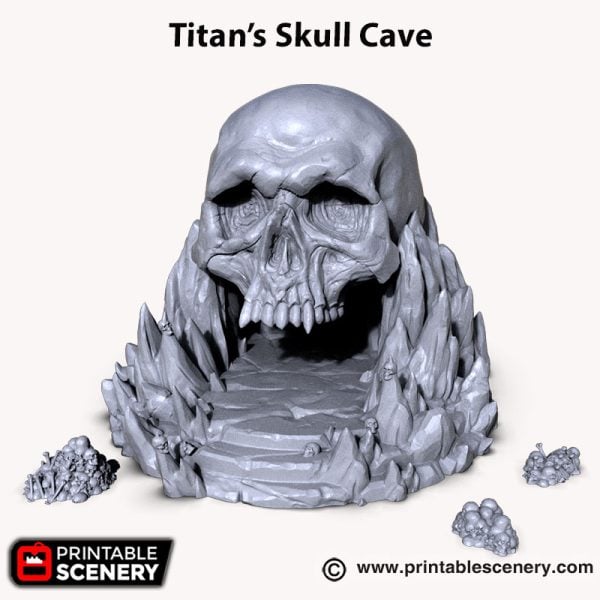 Titan Skull Cave - (32,28 or 15mm scale) - Shadowfey Wilds
