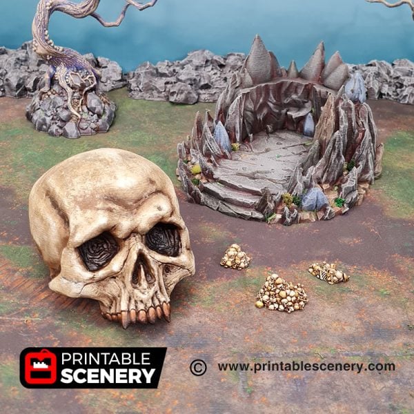 Titan Skull Cave - (32,28 or 15mm scale) - Shadowfey Wilds