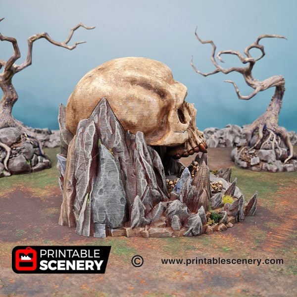 Titan Skull Cave - (32,28 or 15mm scale) - Shadowfey Wilds
