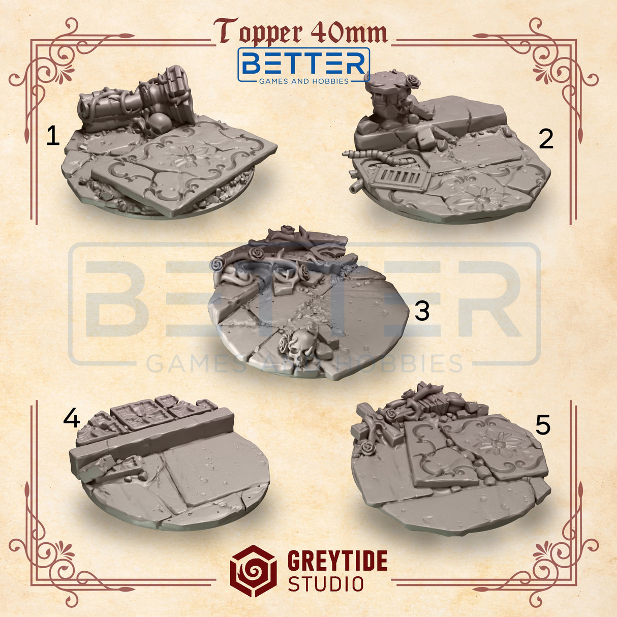 40mm Base Toppers - Crimson Lords