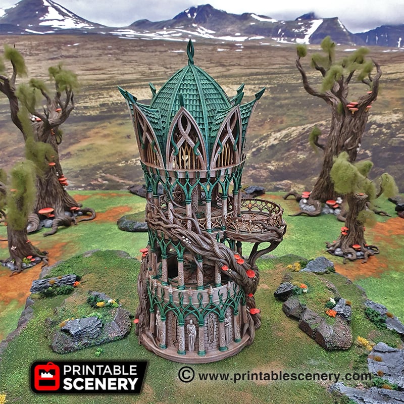 Tower Aeternus - (28, 15 or 10mm scale) - Wood Elven
