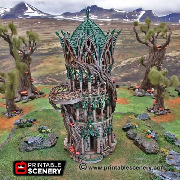 Tower Aeternus - (28, 15 or 10mm scale) - Wood Elven
