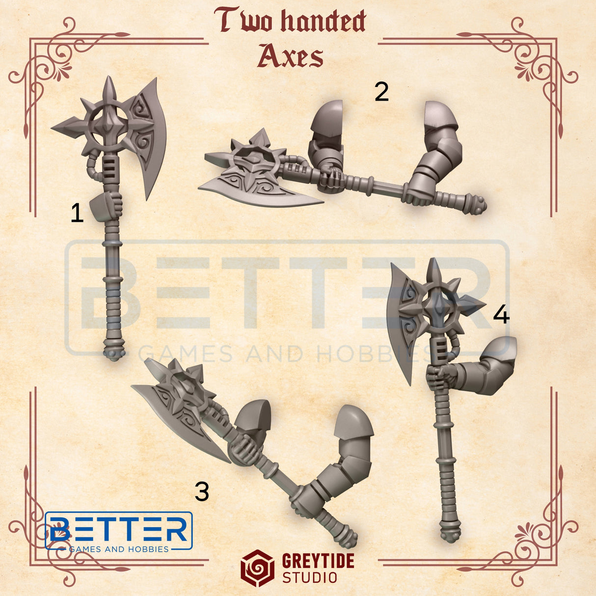 Two Handed Axes - Crimson Lords - 2nd Born Marines