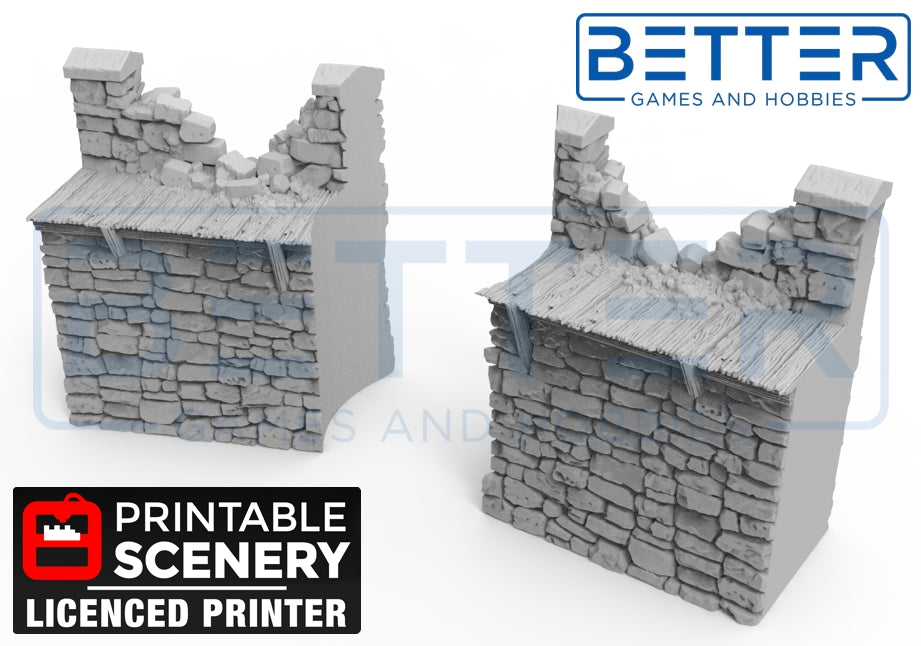 Ruined Kings Round Tower - (28, 15 or 10mm scale) - King and Country