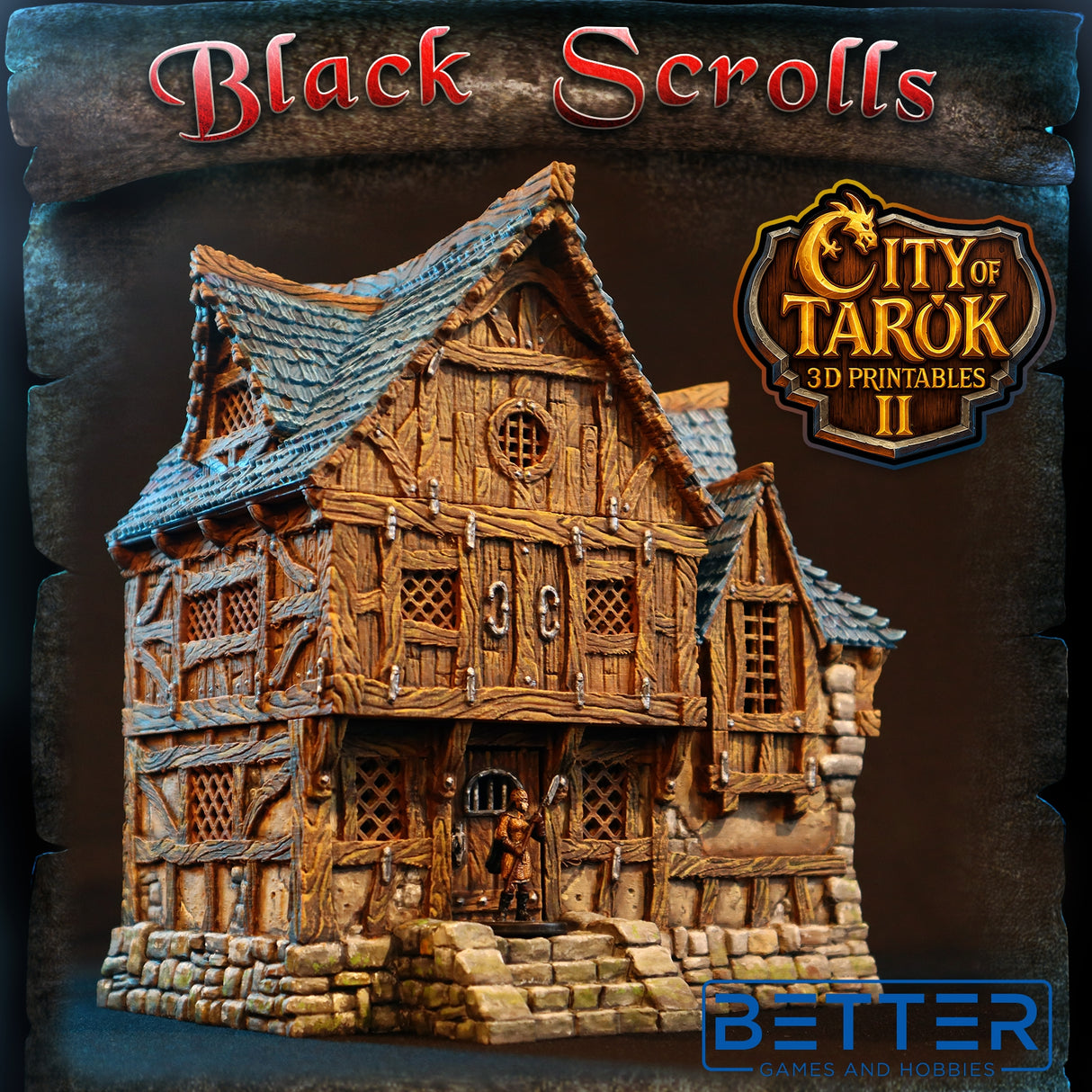 City of Tarok 2, Guest House - 32, 28, 15 & 10mm scale for Fantasy terrain, RPG
