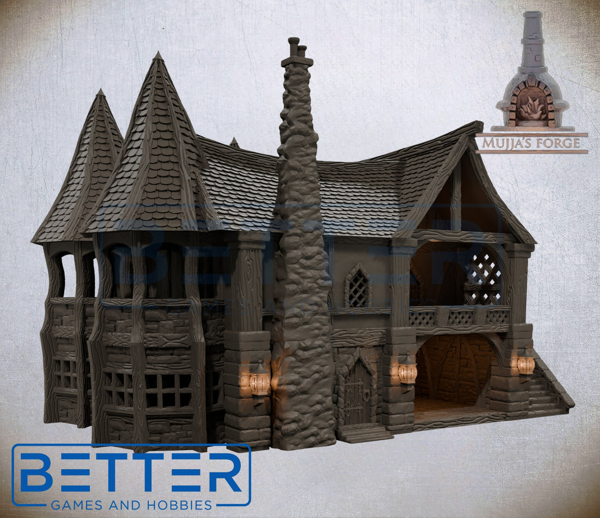 Strommdale Building 8 Small Inn – 3D Printed Fantasy Terrain (10–32mm Scale)