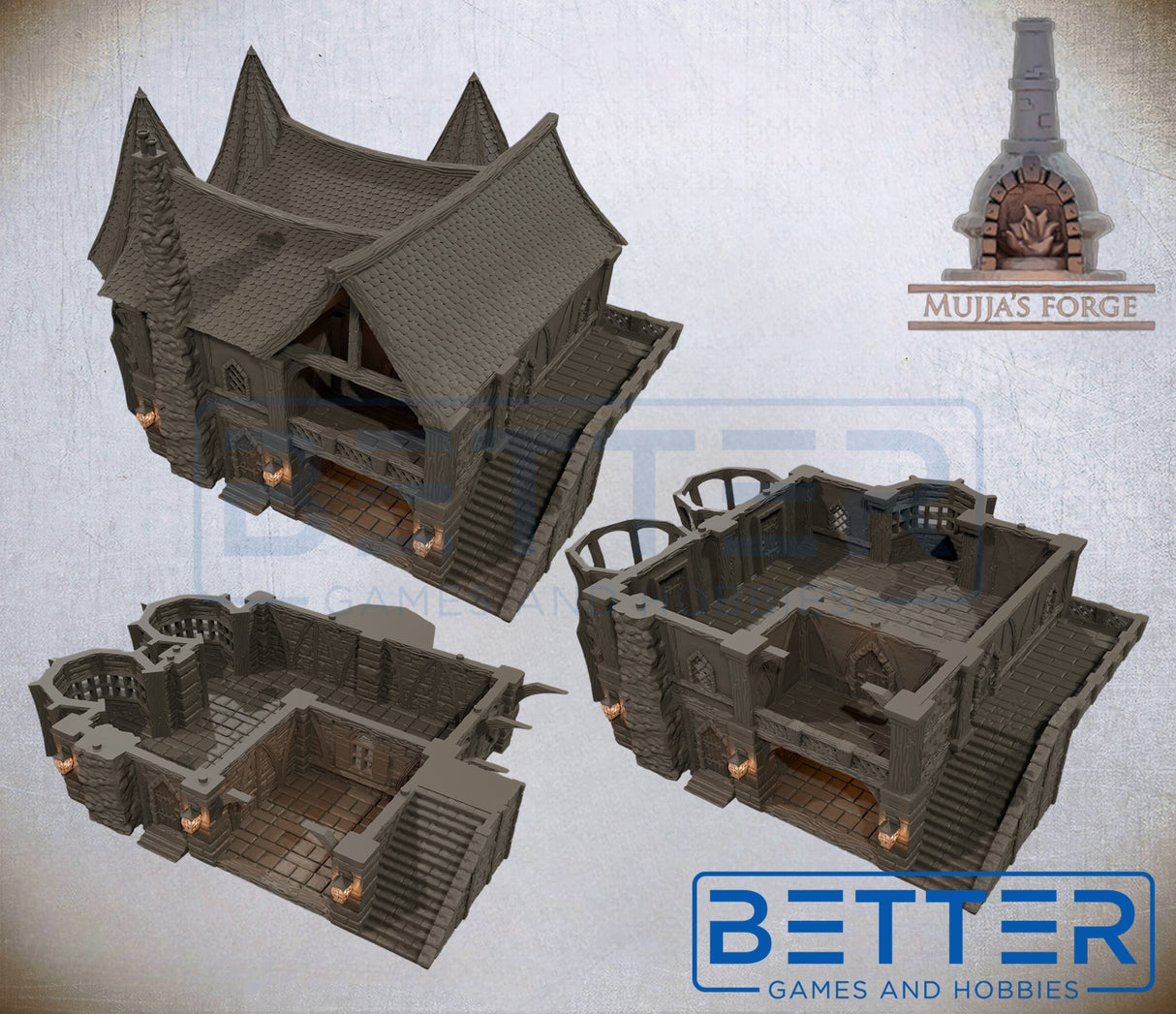 Strommdale Building 8 Small Inn – 3D Printed Fantasy Terrain (10–32mm Scale)