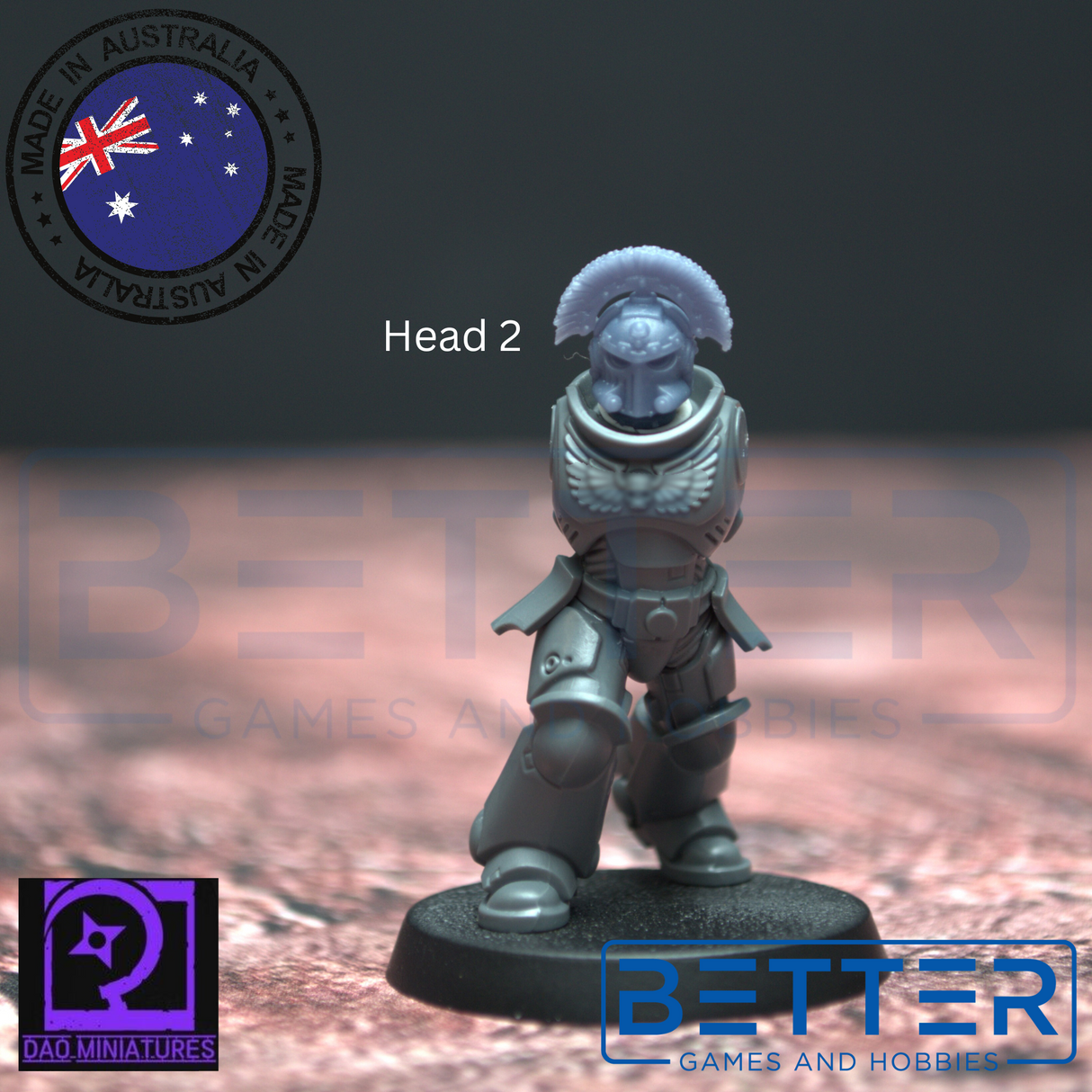 Heads - Champion Helms for 2nd born marines. Sci-Fi wargaming, Grimdark, RPG