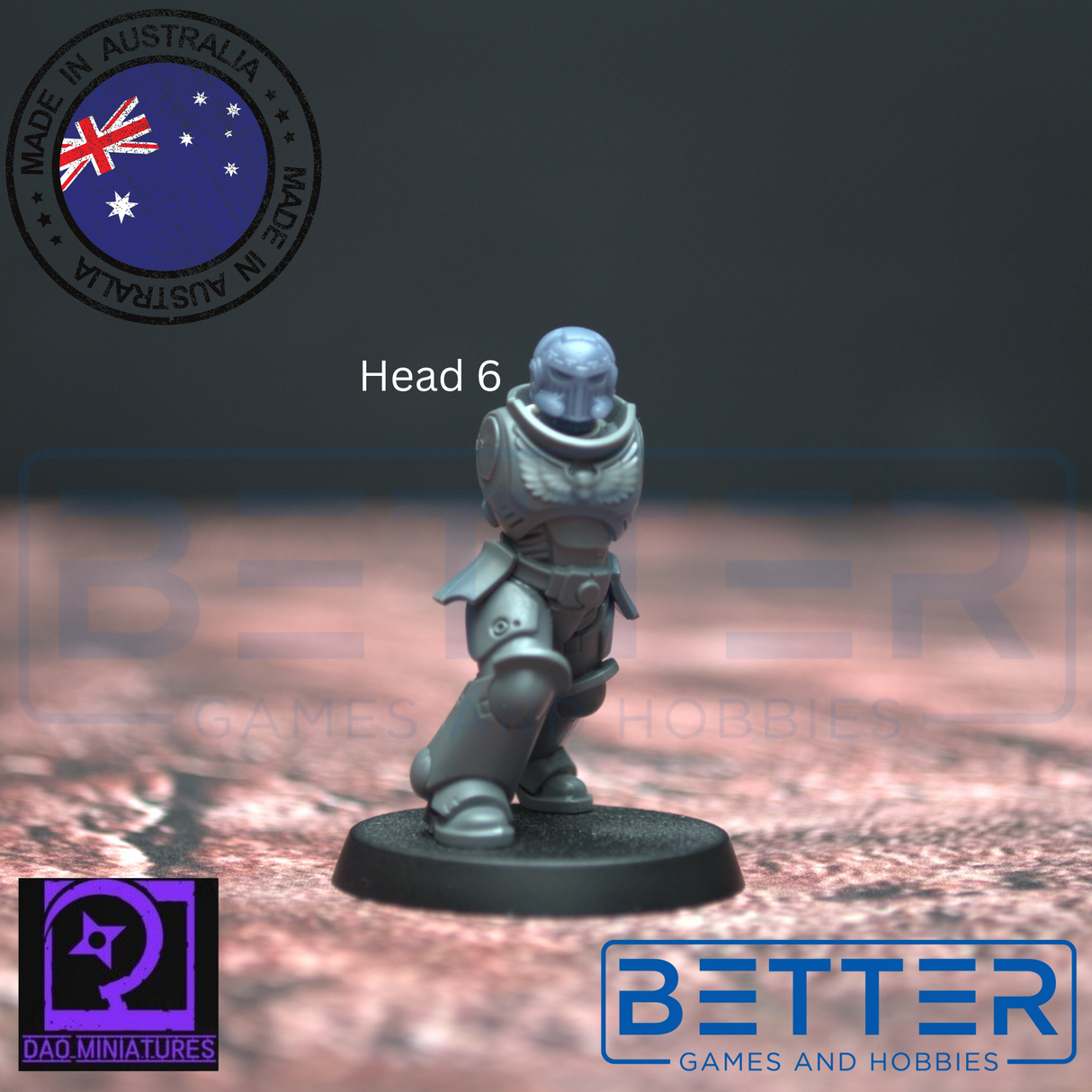 Heads - Champion Helms for 2nd born marines. Sci-Fi wargaming, Grimdark, RPG