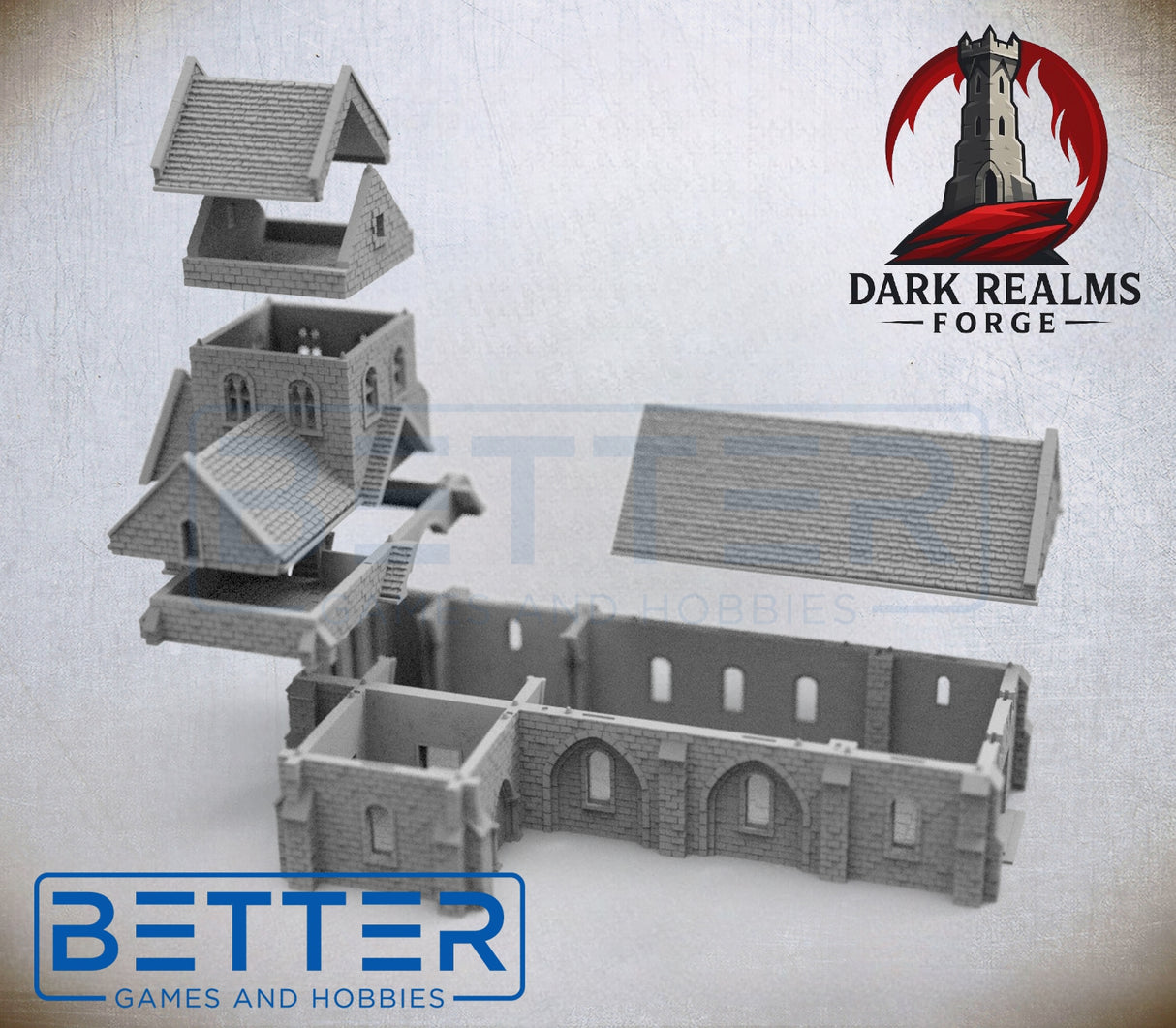 Overlord 1944, Church - 32, 28, 20, 15 and 10mm Scale, for Fantasy, Historical terrain RPG