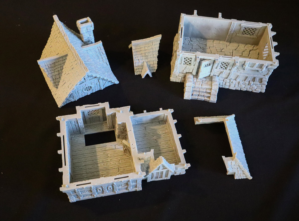 City of Tarok 2, Guest House - 32, 28, 15 & 10mm scale for Fantasy terrain, RPG