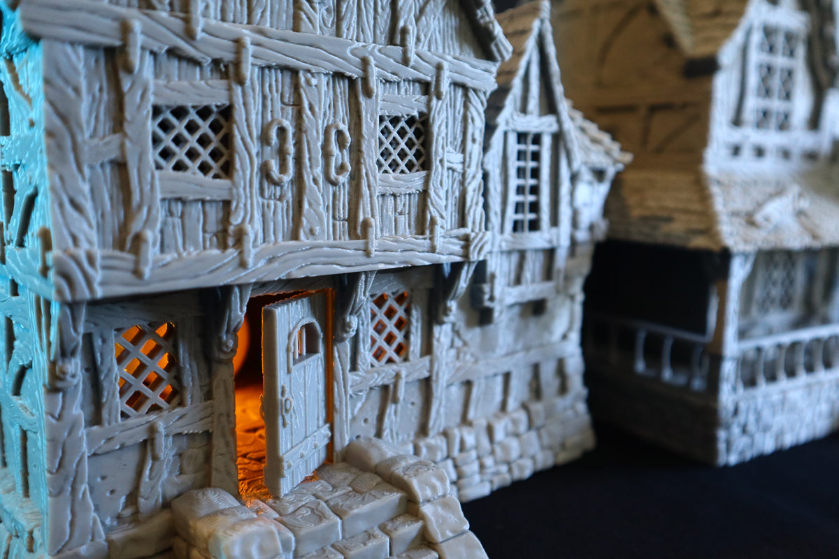 City of Tarok 2, Guest House - 32, 28, 15 & 10mm scale for Fantasy terrain, RPG