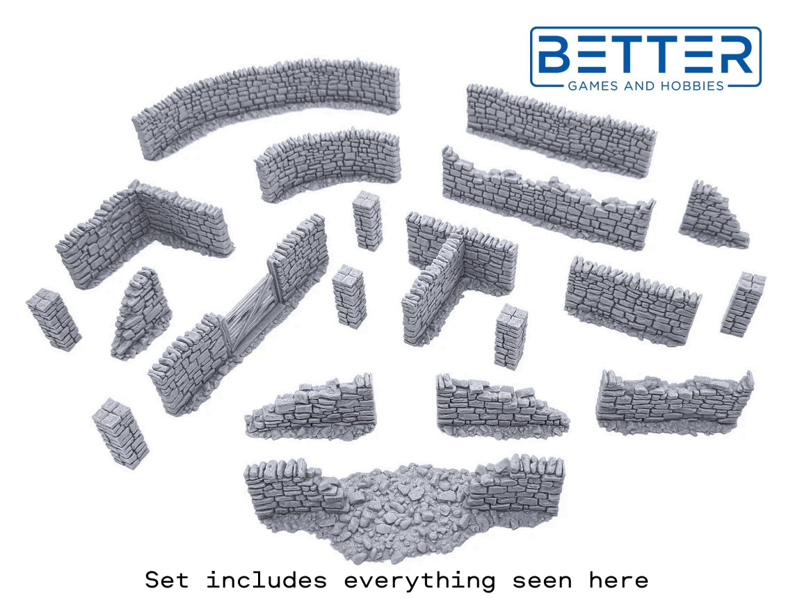 High Wall set - (28, 15, or 10mm scale) - King and Country