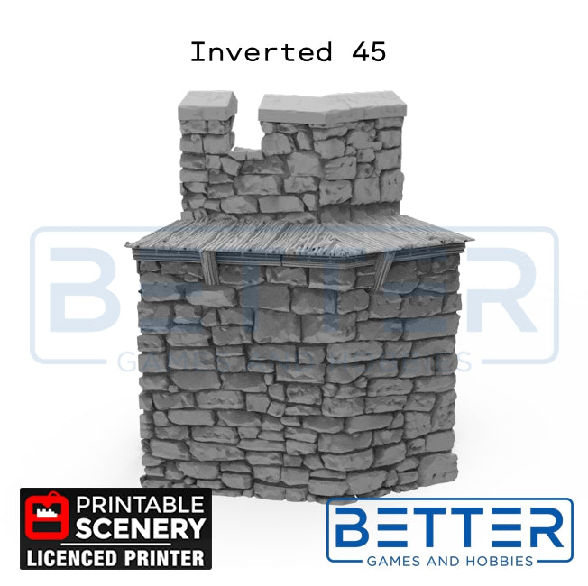 Norman Fort Wall Sections - (28, 15 or 10mm scale) - King and Country