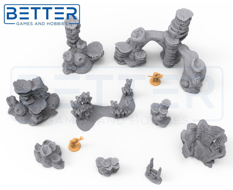 Coral (28mm Scale) 3d printed Tabletop Terrain Scenery