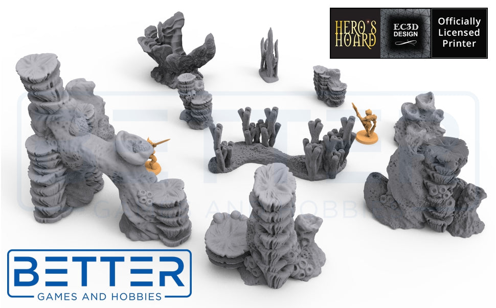 Coral (28mm Scale) 3d printed Tabletop Terrain Scenery