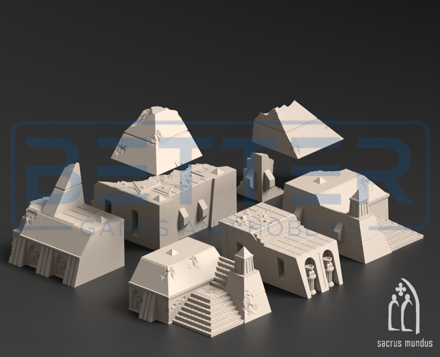 Krotone in flames - Tabletop terrain for Sci-Fi & Grimdark wargaming