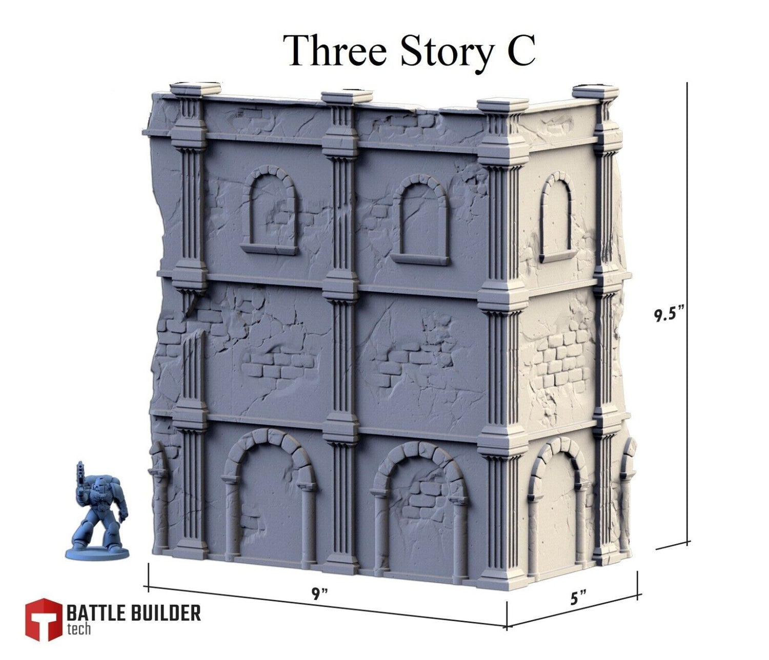 City Ruins - Set 1. WTC compatible competitive tabletop Terrain