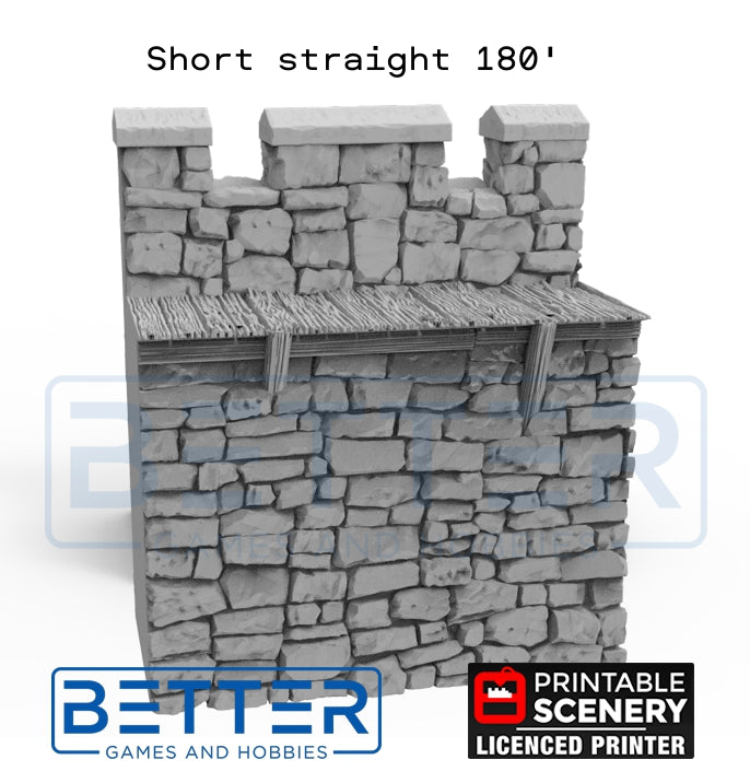 Norman Fort Wall Sections - (28, 15 or 10mm scale) - King and Country