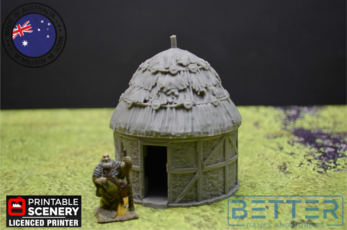 Small Round House - (28, 15, or 10mm scale) - King and Country