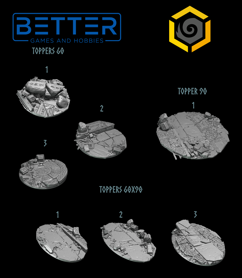 Large Base Toppers - Primal Hounds