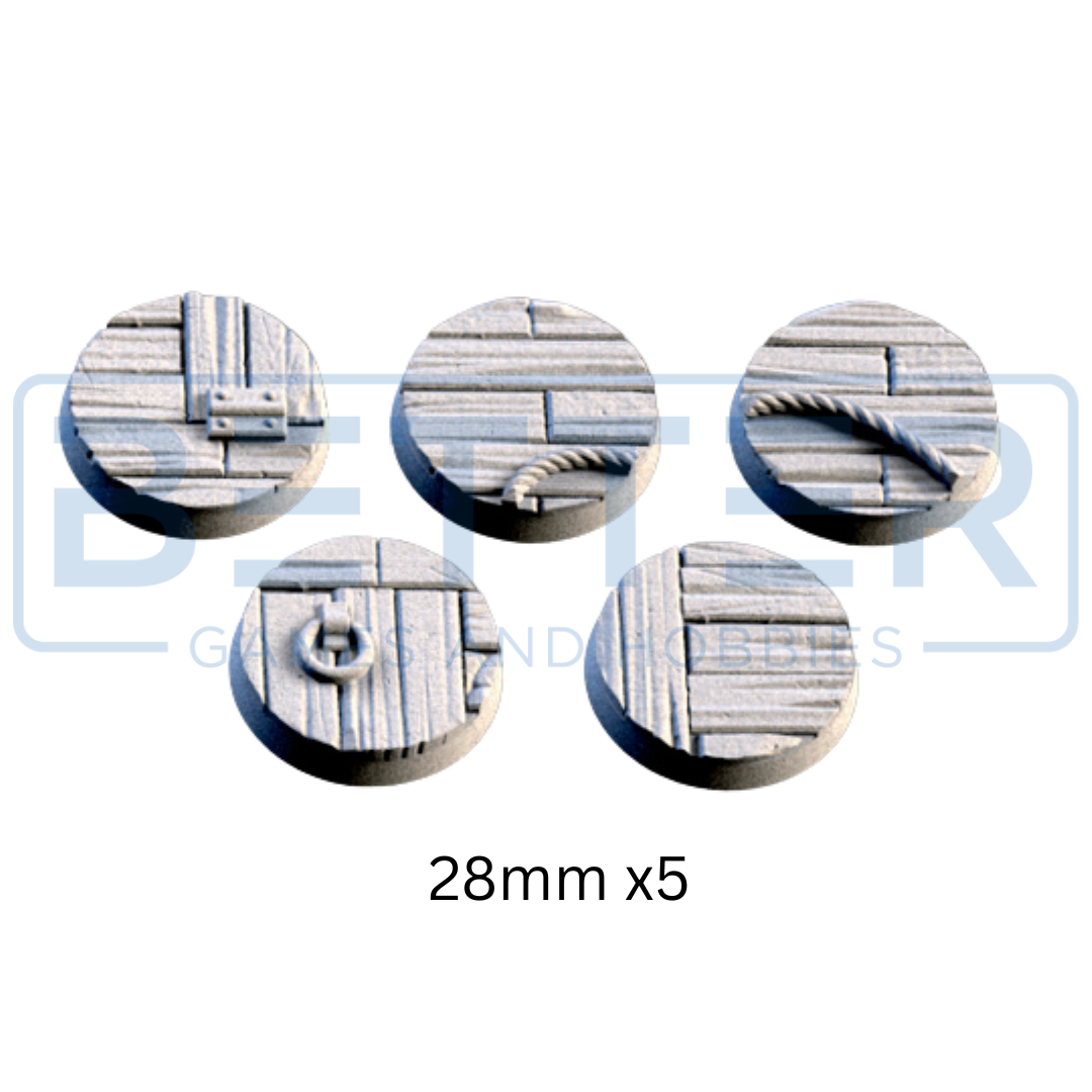 Wooden / Ship - Themed Bases and Base Toppers for sci-fi & fantasy wargaming